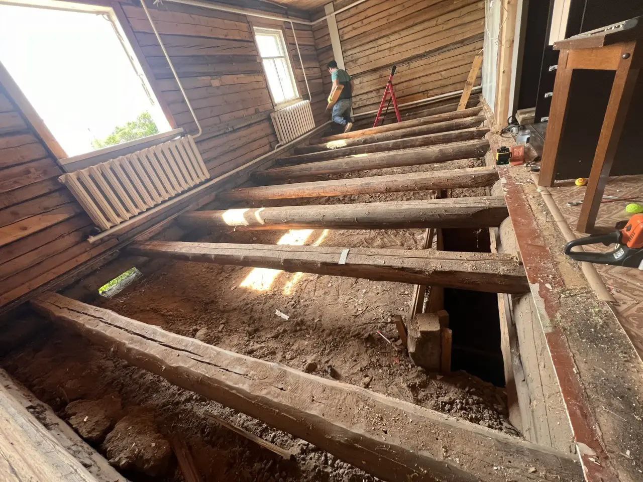 Замена полов в деревянном доме